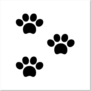 black dog paws design Posters and Art